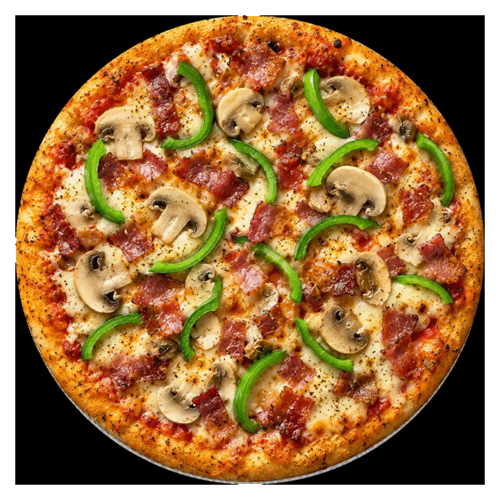 Bacon ‘n’ Shrooms pizza