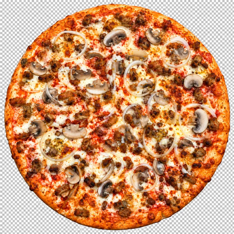 Woodsman pizza concept product visual